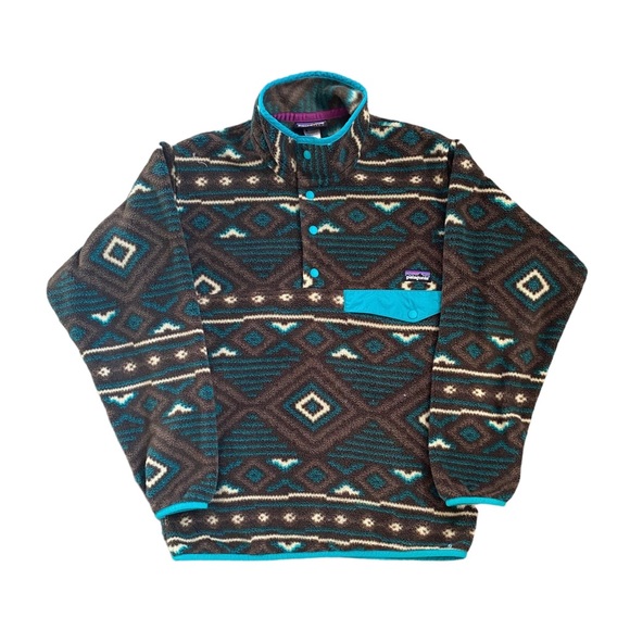 Patagonia Synchilla lightweight snap t pullover eyota dar men’s size XS - Picture 3 of 4